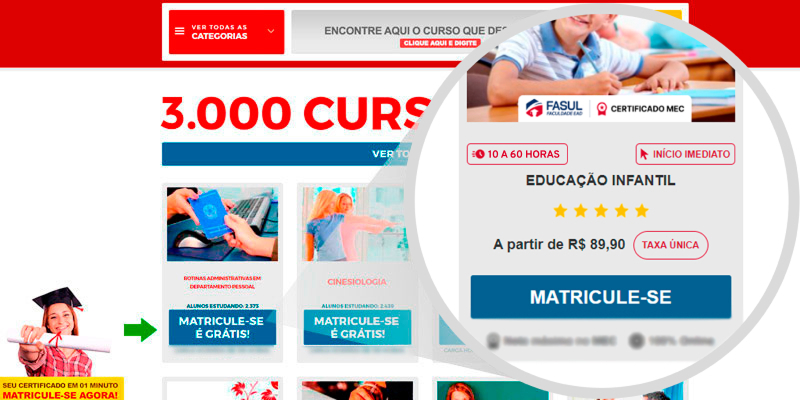 Mais de 3.000 Cursos Grátis Online